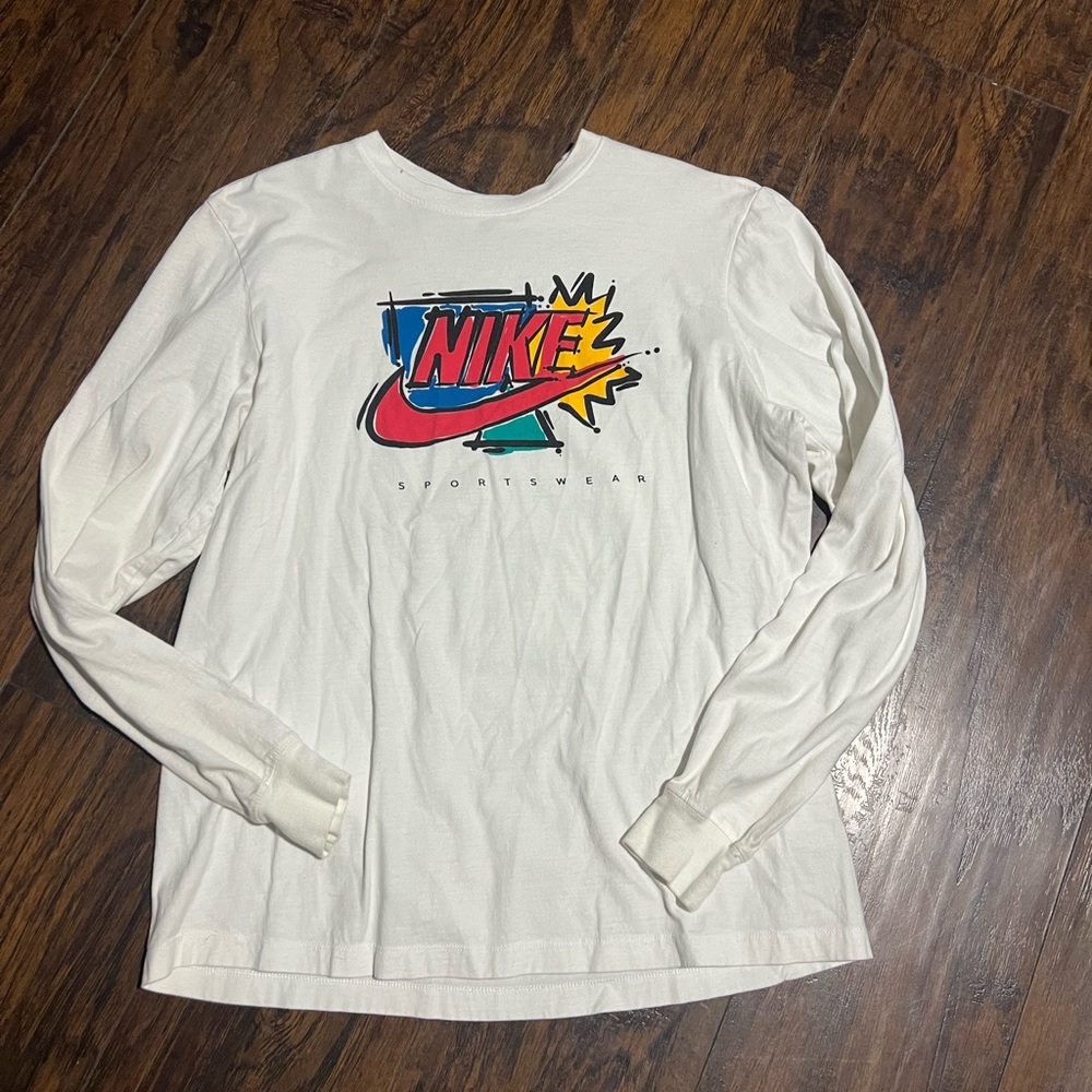 Nike White Long Sleeve Shirt
